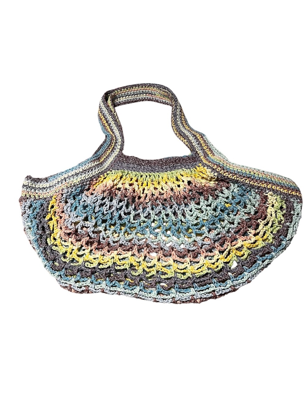 Handmade Multicolor Crochet Market  Bag